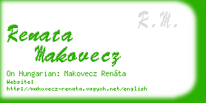 renata makovecz business card